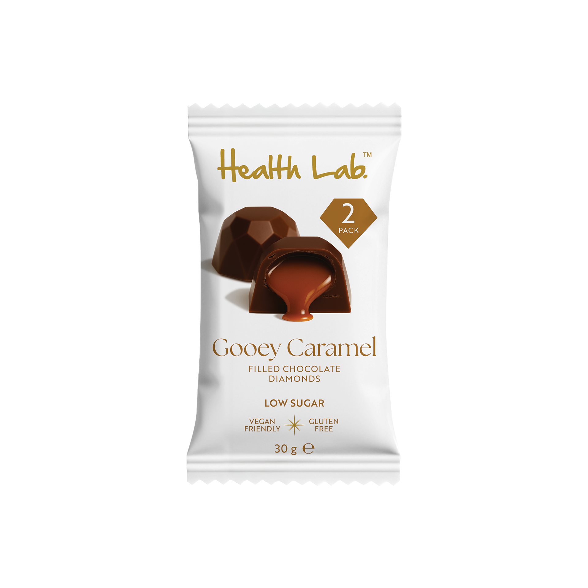 Gooey Caramel Chocolate Low Sugar Diamonds (12 Pack)