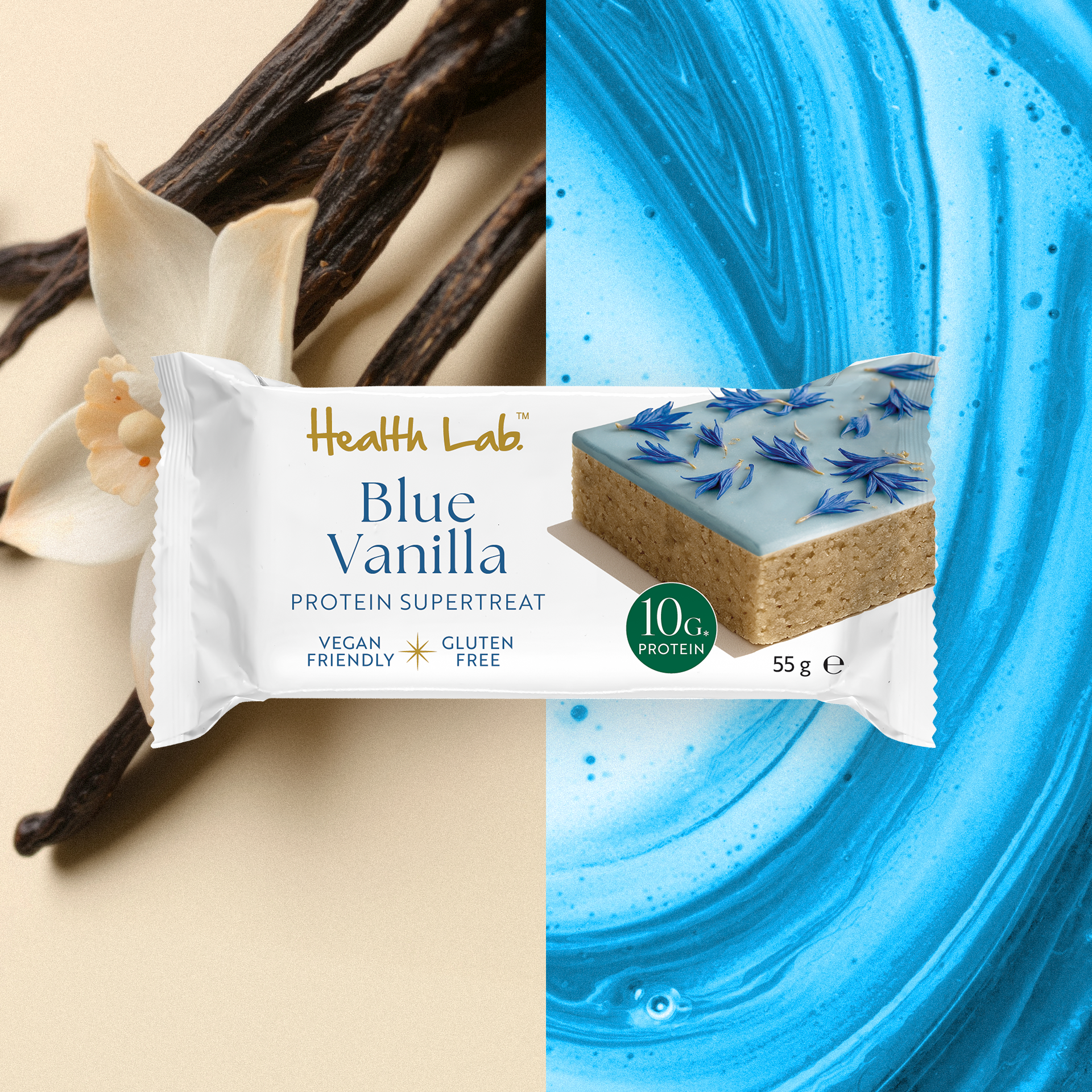 Blue Vanilla Protein SuperTreats  (12 Bars)