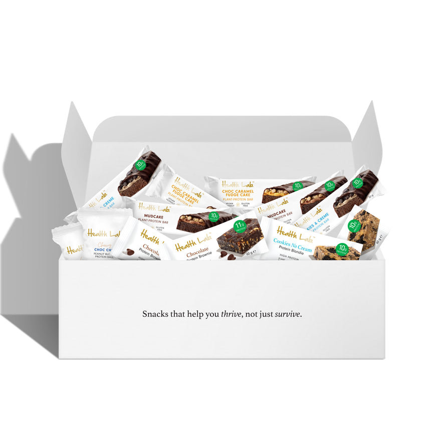 Lab Snacks Box Protein Bars, Slices & Balls - Post-Workout Snacks - Health Lab