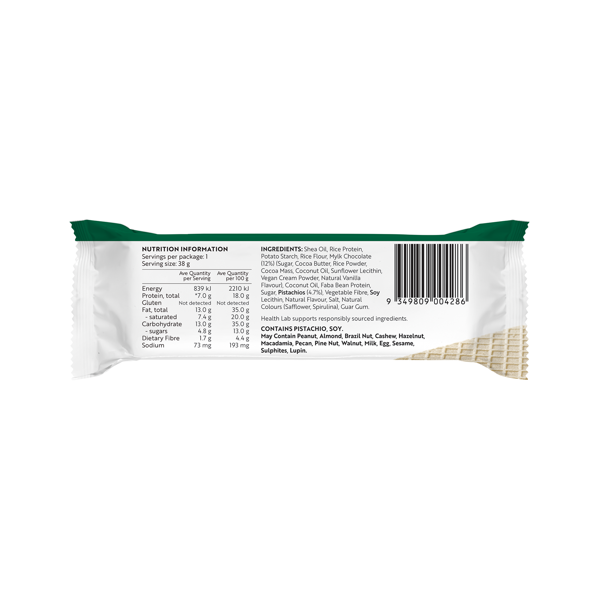 Pistachio Protein Wafer Bars (12 Bars)